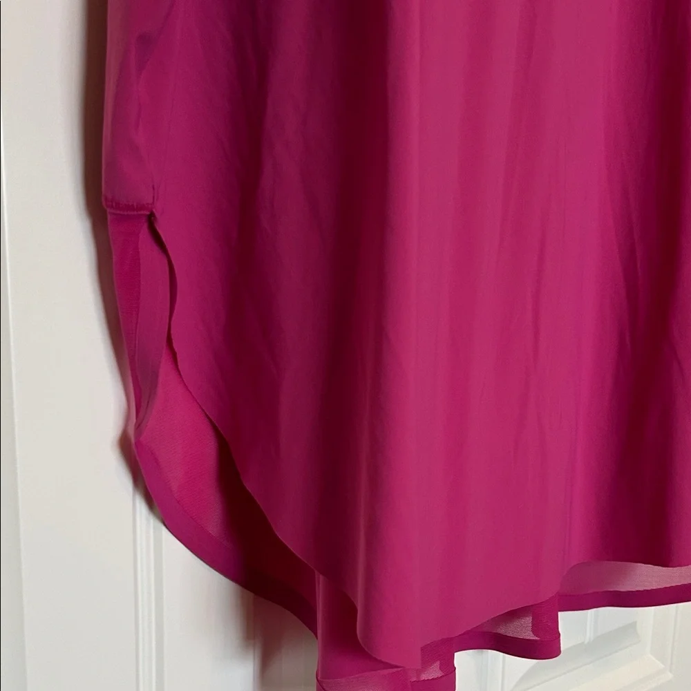 Athleta Magenta Short-Sleeve Layered Tunic - Picture 3 of 7